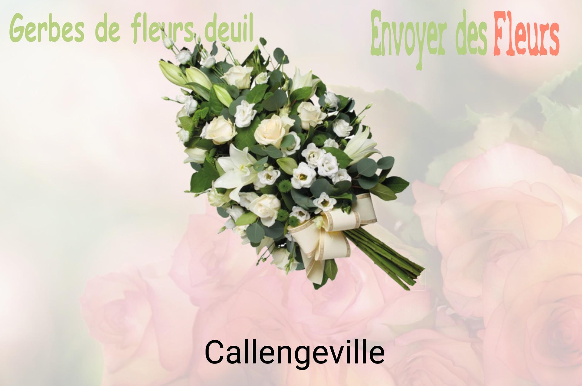 Gerbe de fleurs de deuil livrée à Callengeville